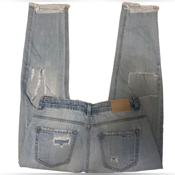 Zara distressed ripped Jeans Size 2 - Picture 2 of 9